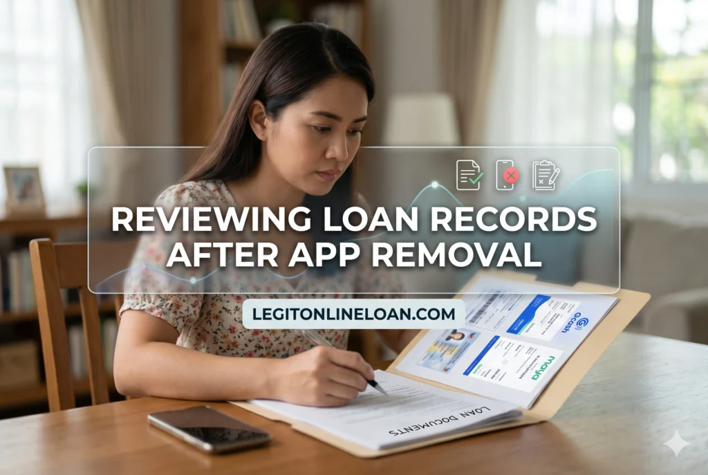 Borrower checking repayment records and loan account information after lending app disappearance