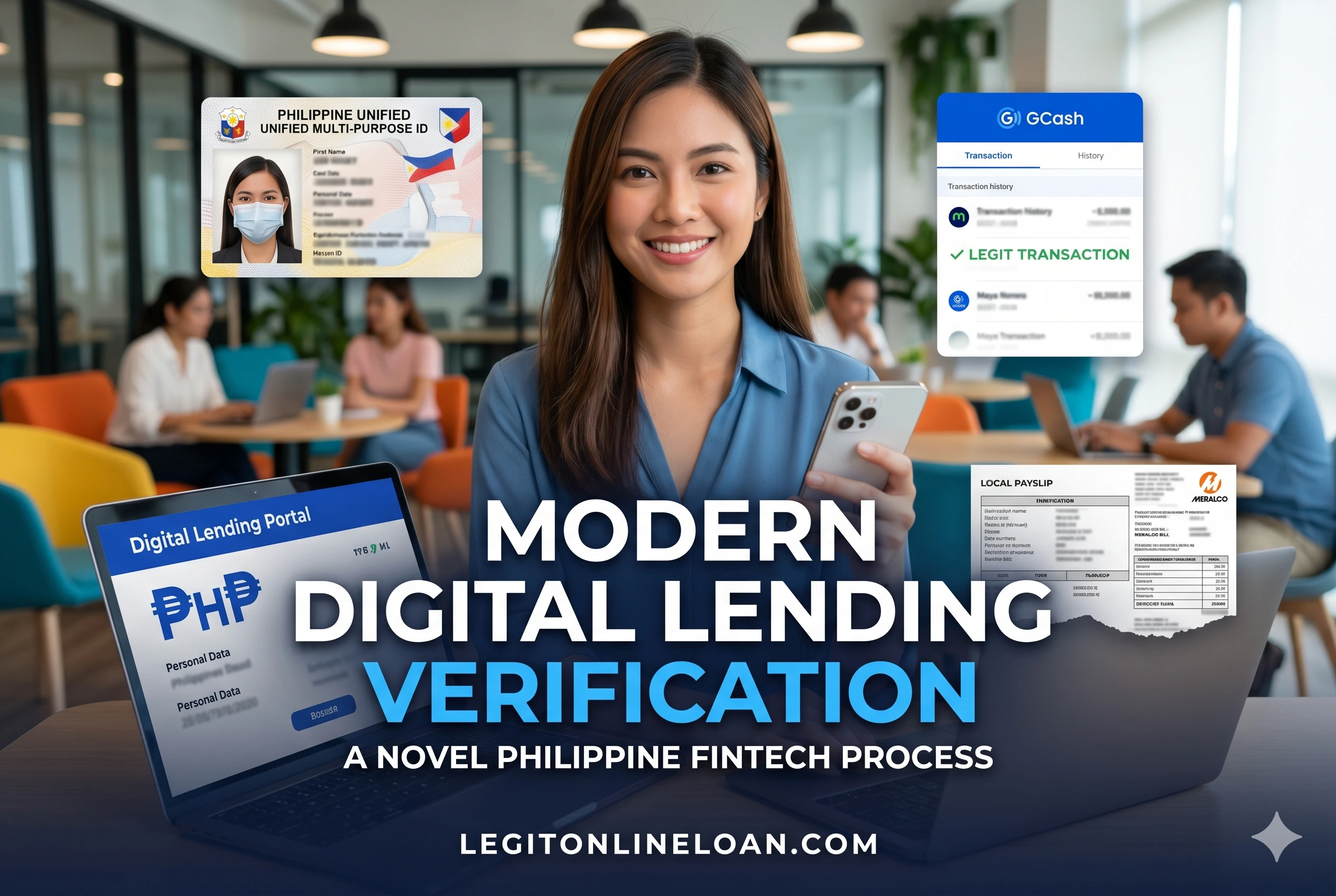 Modern Digital Lending Verification Process Online lending app verification process using selfie checks, OTP verification, device fingerprinting, and digital identity validation