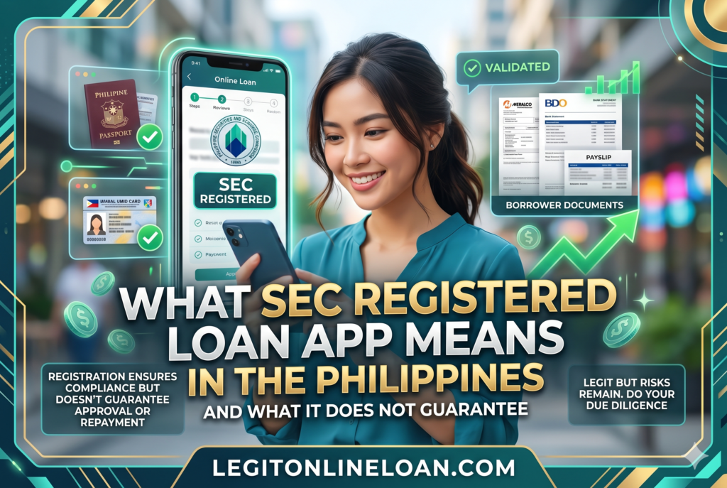 What SEC Registered Loan App Means in the Philippines — And What It Does NOT Guarantee